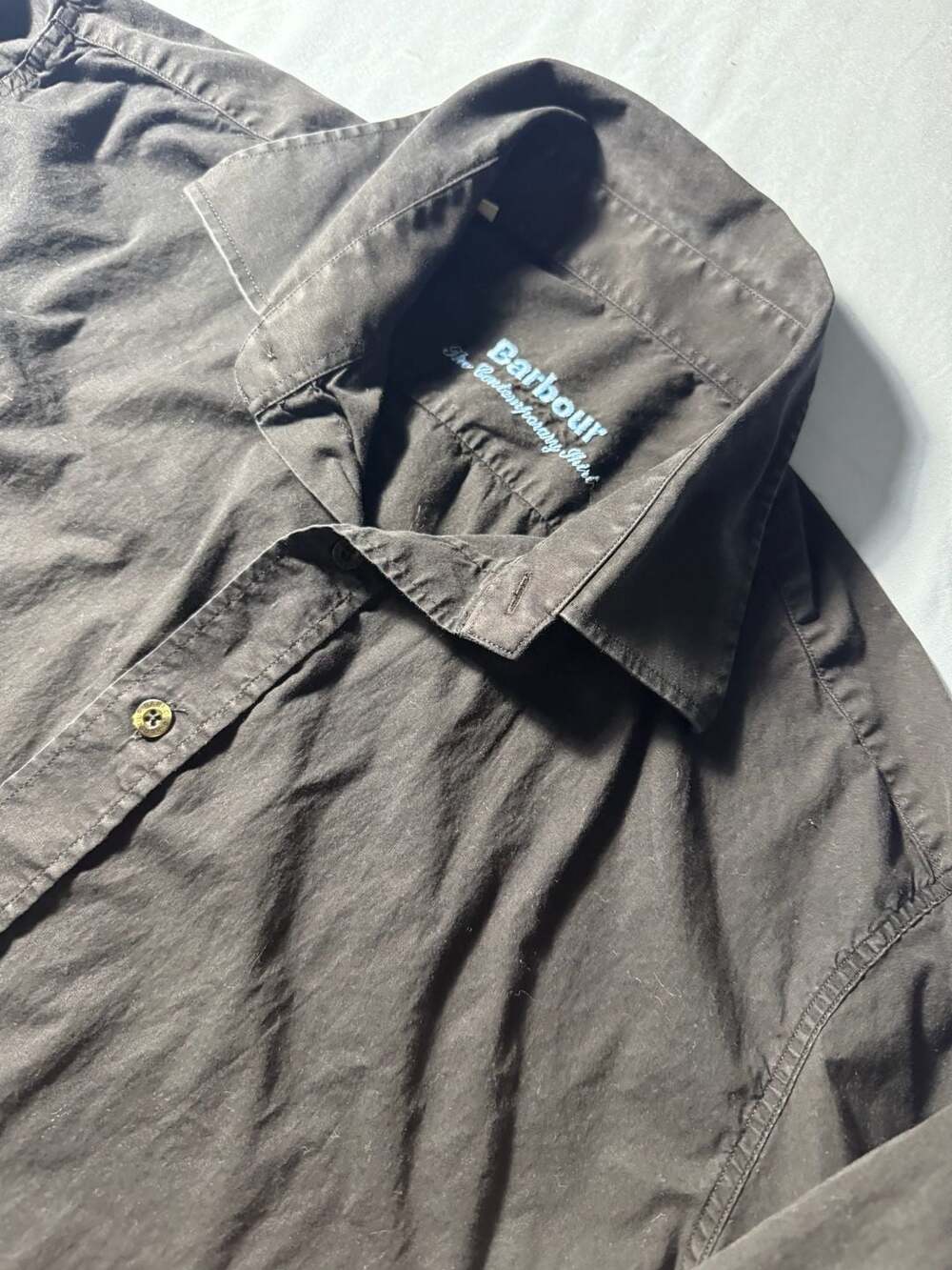 Barbour Button Down Shirt Size L Black
